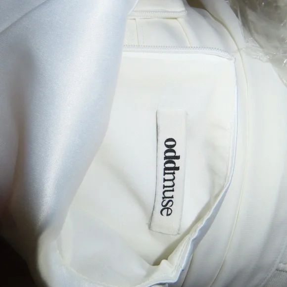 Odd Muse Satin Straight Neck Mini Dress - Picture 5 of 5